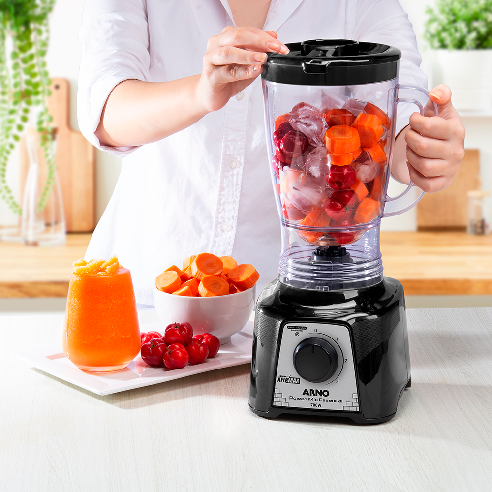 Imagen de LICUADORA ARNO LQ19 POWER MIX ESSENTIAL NEGRA 3VELOC 700W 220V