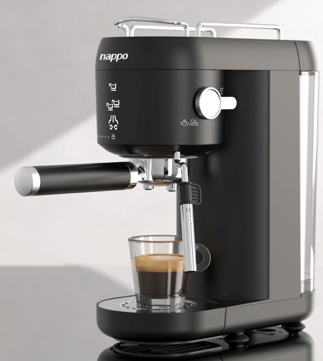 Imagen de CAFETERA NAPPO ESPRESSO CON BOMBA - NEGRA NEC-241