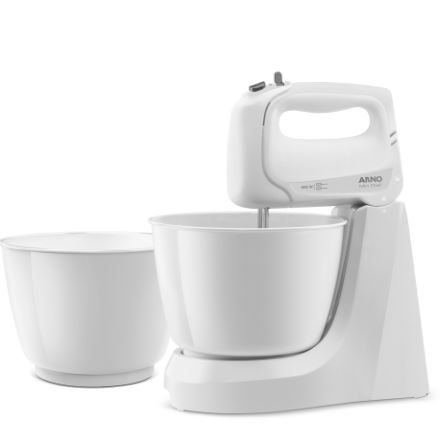 Imagen de BATIDORA MINI CHEF ARNO H10 4V 2 BOWLS BLANCO 220V