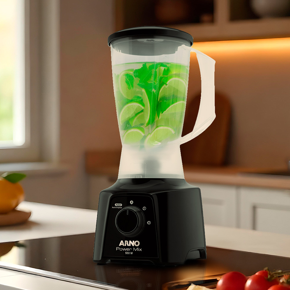 Imagen de LICUADORA ARNO LQ10 POWERMIX NEGRA 2VELOC 550W 220V