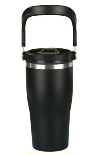 Imagen de MUG TERMICO C/PICO 900ML ACERO NEGRO
