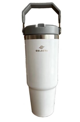 Imagen de MUG TERMICO C/PICO 900ML ACERO BLANCO